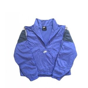 Nike Sportswear Women's Purple Half‑Zip Windbreaker Pullover Jacket XS Boxy‎ Fit